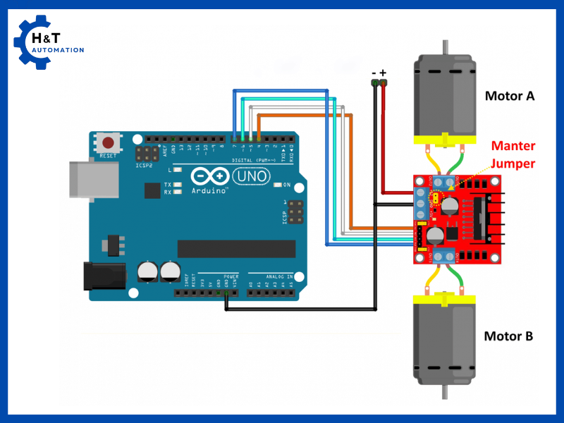 Điều khiển động cơ DC bằng Arduino kết hợp L298N