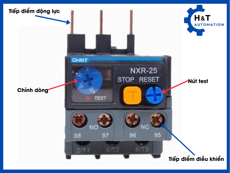 Cấu tạo Rơ le nhiệt