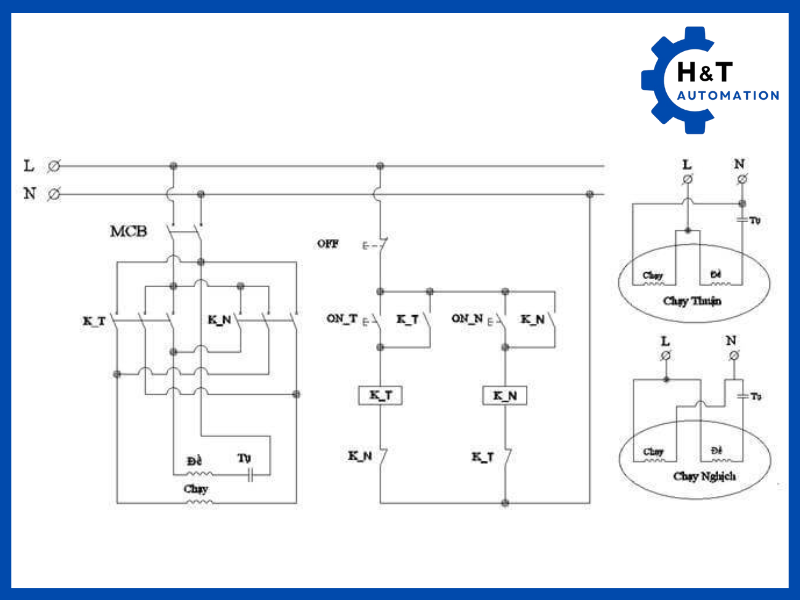 Mạch đảo chiều động cơ AC 1 pha