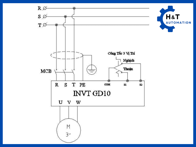 Mạch đảo chiều động cơ AC 3 pha bằng biến tần