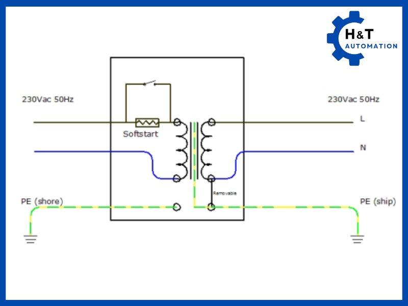 PE và N đầu thứ cấp đấu chung